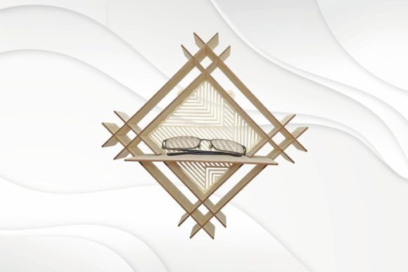 Estante De Pared Con Decoracion Unica Creativo Digital